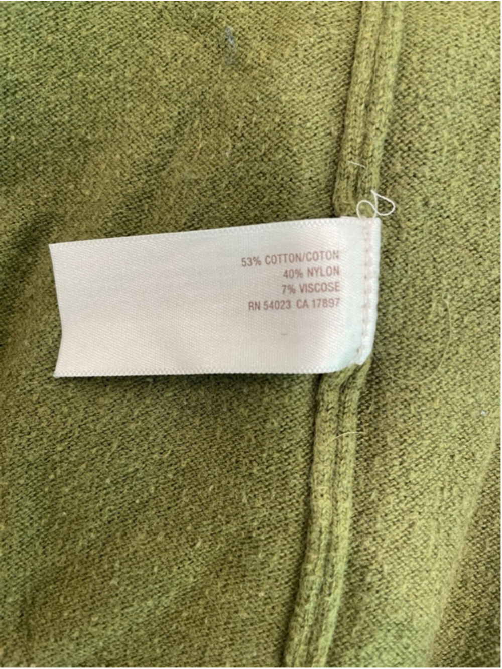 Old Navy Olive Green Zip Front Cardigan Sweater Small Cotton Blend - Picture 6 of 8